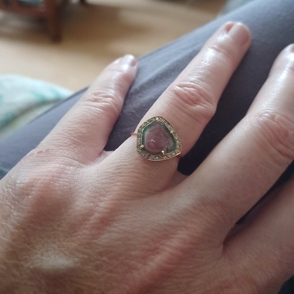 Celine Daoust Rose Gold Watermelon Tourmaline Stella